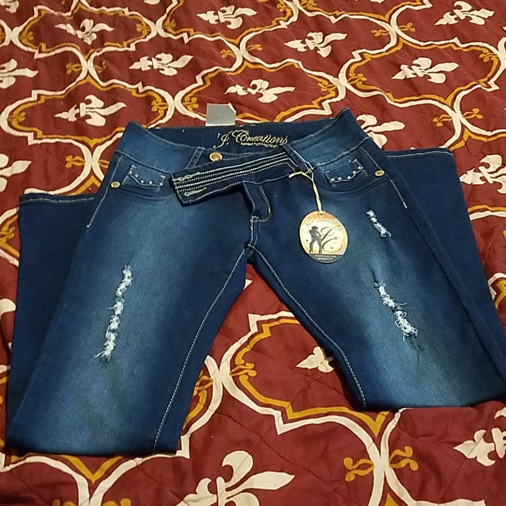 Woman's blue jeans